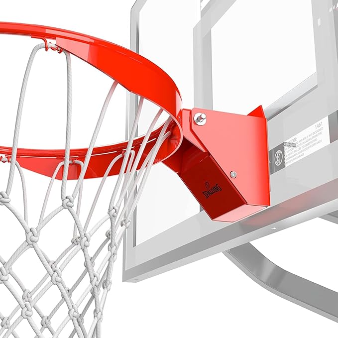 Spalding Regulation Size 18" Steel Basketball Rim with Net Included | Choose from Fixed or Breakaway | Replacement Rim for Indoor or Outdoor Hoop