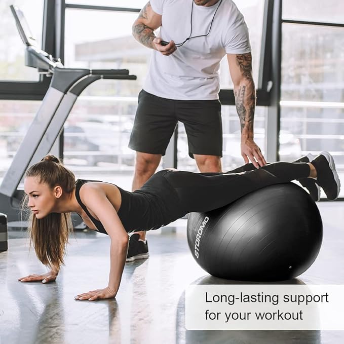 Anti-Burst Pregnancy Exercise Ball – High Weight Capacity Stability Ball for Yoga, Pilates & Labor Support, Eco-Friendly PVC Fitness Ball for Moms, Includes Pump (45cm-95cm)