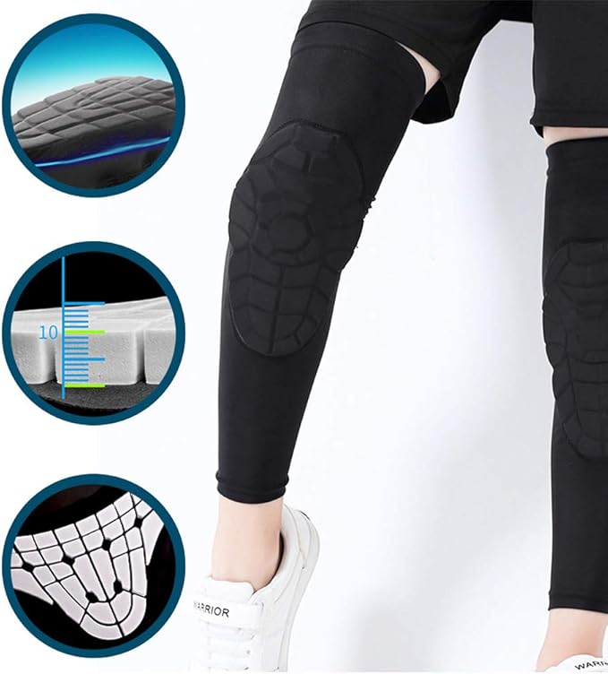 Kids Youth 5-15 Years Padded Arm Knee Sleeve Compression Leg Protective