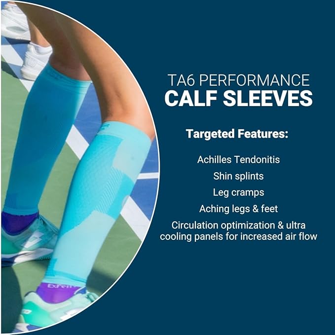 OS1st Thin Air Compression Calf Sleeves TA6 for running, maximizing airflow and relieving shin splints