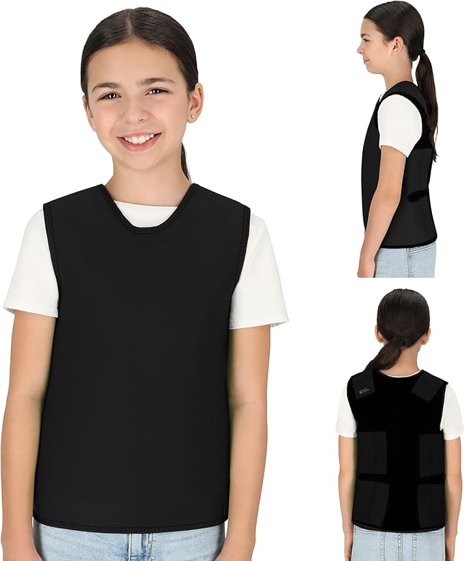 Special Supplies Sensory Compression Vest Deep Pressure Comfort for Autism, Hyperactivity, Mood Processing Disorders, Breathable, Form-Fitting, Kids and Adults (Medium (Pack of 1), Black)