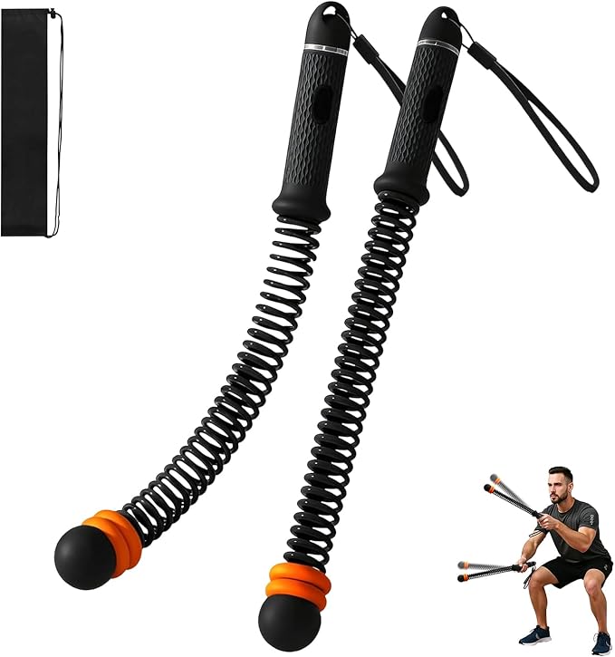 Adjustable Ropeless Battle Ropes for Home Gym, Portable Cordless Battle Ropes for HIIT, Weighted Exercise Equipment with Variable Resistance, Quiet Workout Equipment for Women & Men (Black)