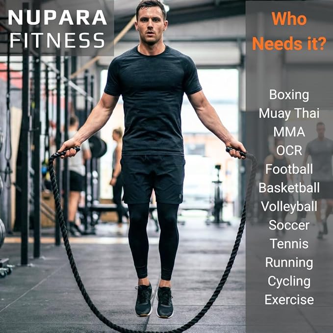 Weighted Jump Rope for Men and Women. Heavy Adult Jump Rope for Fitness, Exercise, Strength, Cardio, and Weight Loss. 2.4lb to 5lb.