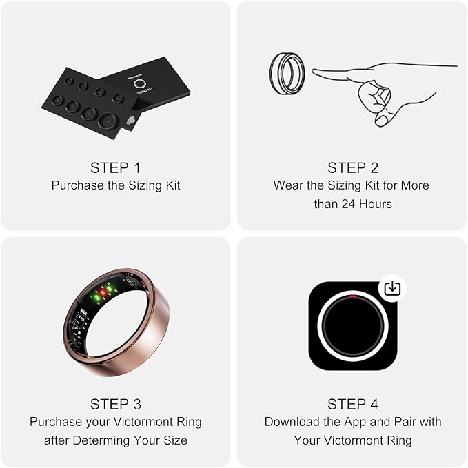 Titanium Smart Ring, Sleep & Activity Tracking Ring with Heart Rate, HRV, Stress Insights, 7-Day Battery Life, No Subscription, IP68 Waterproof, iOS & Android Compatible (Rose Gold, 11)