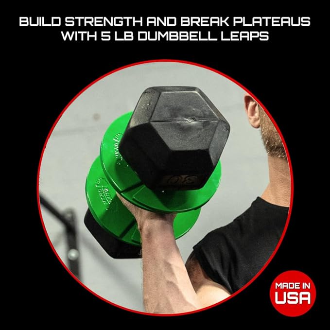Micro Gainz Dumbbell Fractional 2.5 lb Weight Plate, Ideal for Micro Loading, (Choose Color) 2 Piece Fractional Weight Plates, Designed for Dumbbell Training, Made In USA