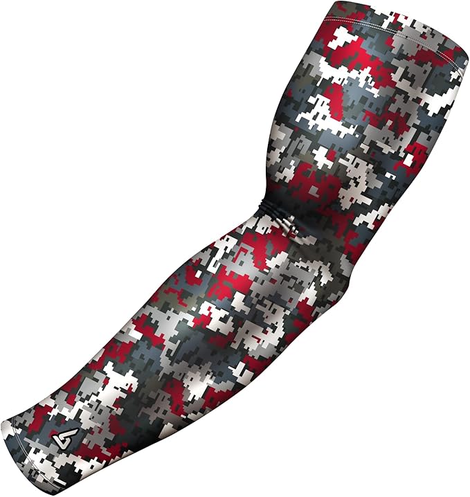 B-Driven Sports Pro Fit Compression Arm Sleeve for Men Women & Youth, Basketball Baseball Football, Single Digital Designs