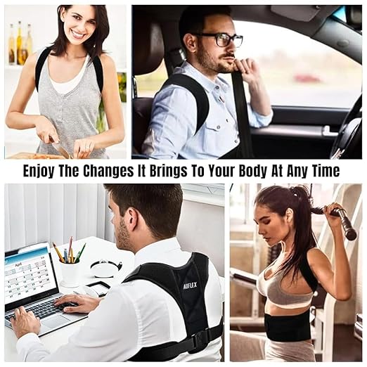 Posture Corrector for Men & Women – Adjustable Upper Back Brace & Shoulder Support – Breathable Back Straightener for Neck, Shoulder & Back Pain Relief – Comfortable Posture Trainer for Daily Use