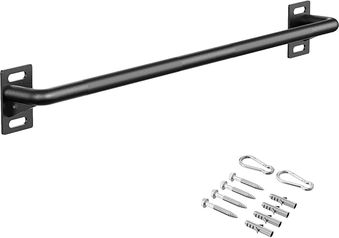 PAPABABE Wall Mounted Pull Up Bar, Chin Up Bar, Strength Training Pull-Up Bars Chin Up Bars for Home Gym