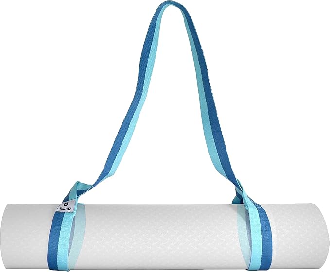Tumaz Yoga Mat Strap [MAT NOT Included] (2 Sizes) with Extra Thick & Comfy Delicate Texture, Adjustable Yoga Mat Carrier