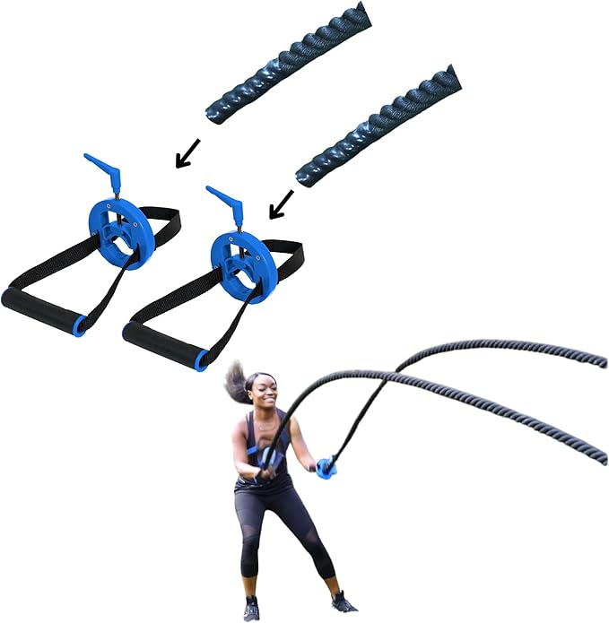 Battle Gripz - Premium Hand Grip Accessories for Battle Ropes | 4 Versatile Gripping Options for Enhanced Strength Training