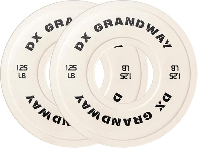 Fitness Change Weight Plates 1.25LB 2.5LB 5LB Pairs Support Plates Olympic Plates for Weight Lifting Bumper Weight Plates Steel Rubber Strength Training Weight Plates