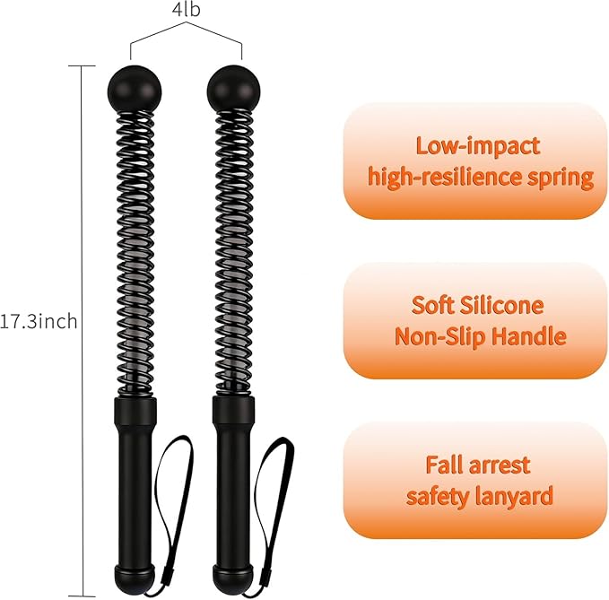 Cordless Battle Ropes,Weighted Ropeless Battle Ropes for Home Gym Exercise, Portable Full Body Workout Equipment, High-Intensity HIIT & Strength Training Gear for Men & Women (Black)