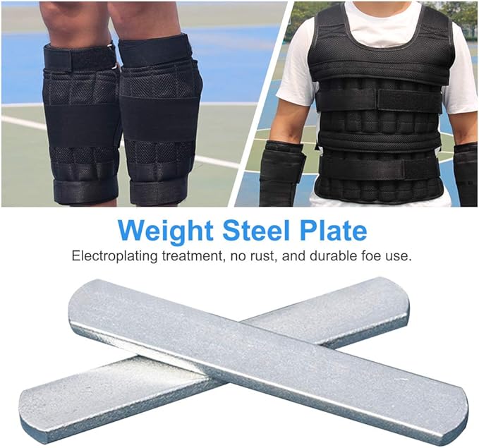 Steel Plates for Weighted Vest, Strength Training Weight Steel Plate Adjustable Round Head Rustproof