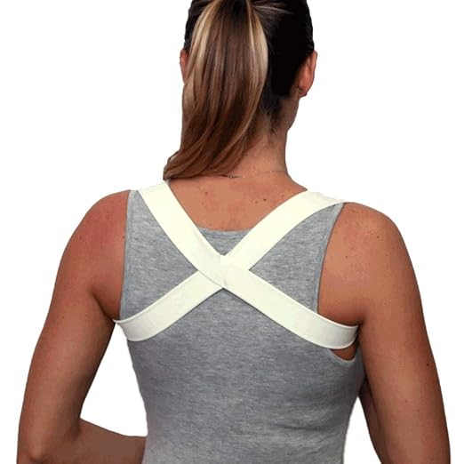 Posture Corrector Wear 15 Minutes A Day Follow 4 Easy Stretches For Improved Lasting Results (Beige Large)