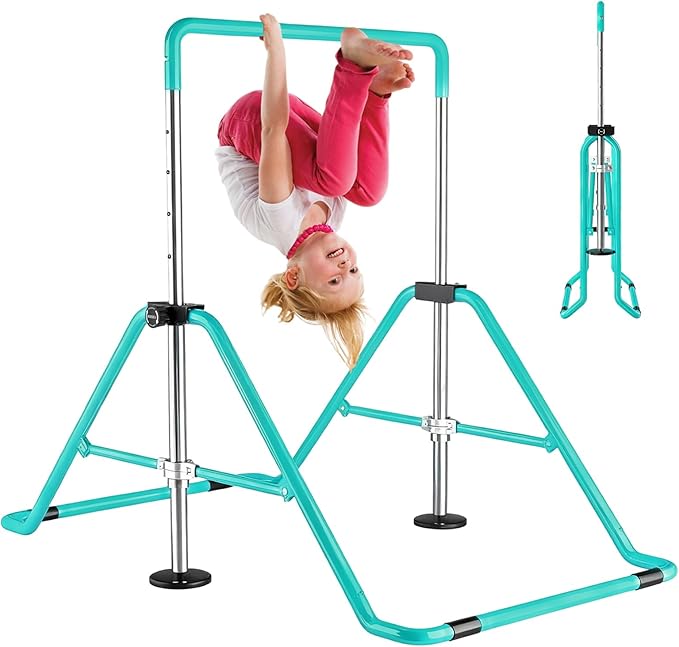 Kids Gymnastics Bar Gymnastic Equipment for Home Adjustable Height Gymnastic Training Bar Gymnastic Stuff for 3-7 Years Old Girls