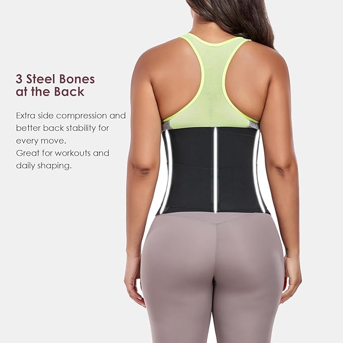 Waist Trainer Belt for Women Belly Fat Waist Cincher Trimmer Ab Belt Tummy Control Body Shaper with Triple Wrap