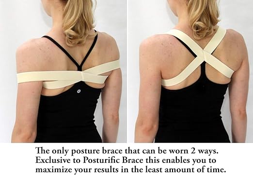 Posture Corrector Wear 15 Minutes A Day Follow 4 Easy Stretches For Improved Lasting Results (Beige XSmall)