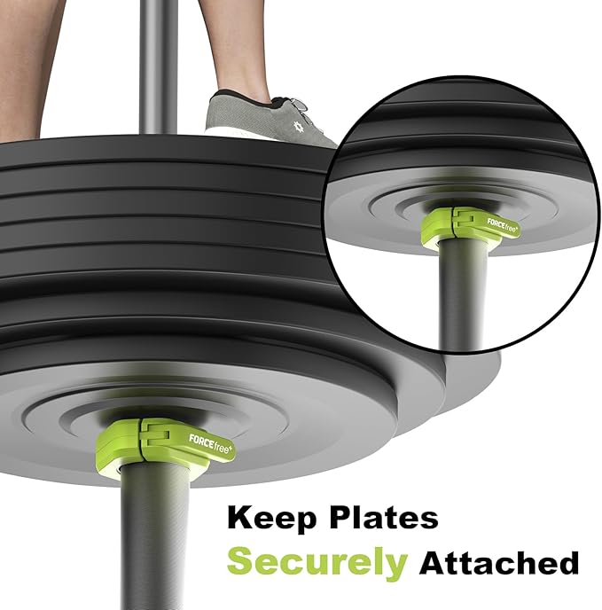 Barbell Clips (Pair), Barbell Clamps, Quick Release Olympic Barbell Clamps with Anti Slip TPR Grip, Barbell Collars for Secure Weightlifting & Powerlifting