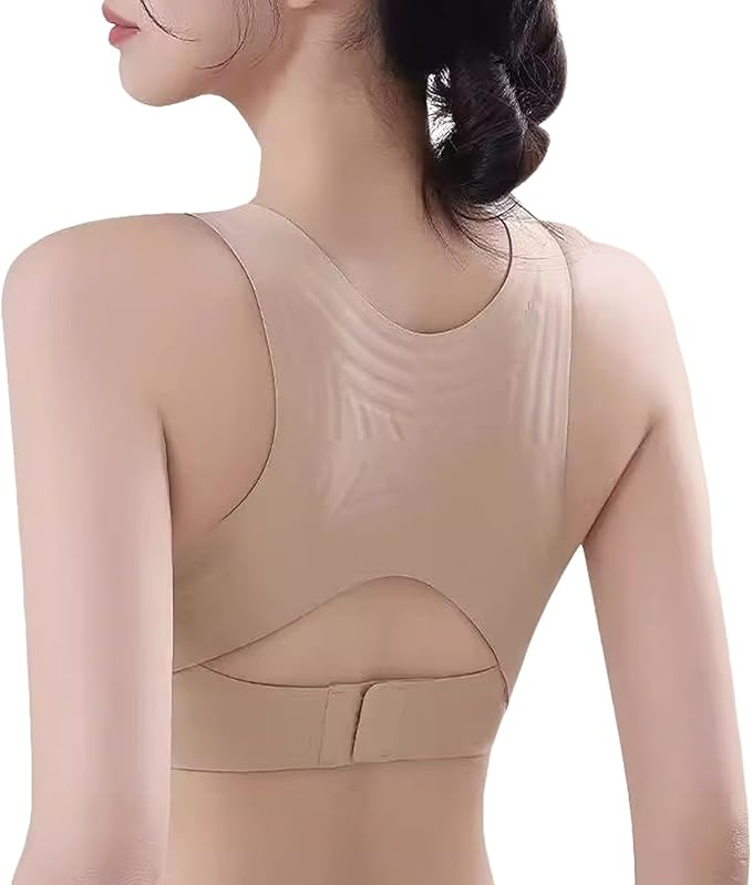 Posture Bras for Women Front Closure Wireless Posture Corrector Bra with Back Support Push Up No Underwire Bralettes