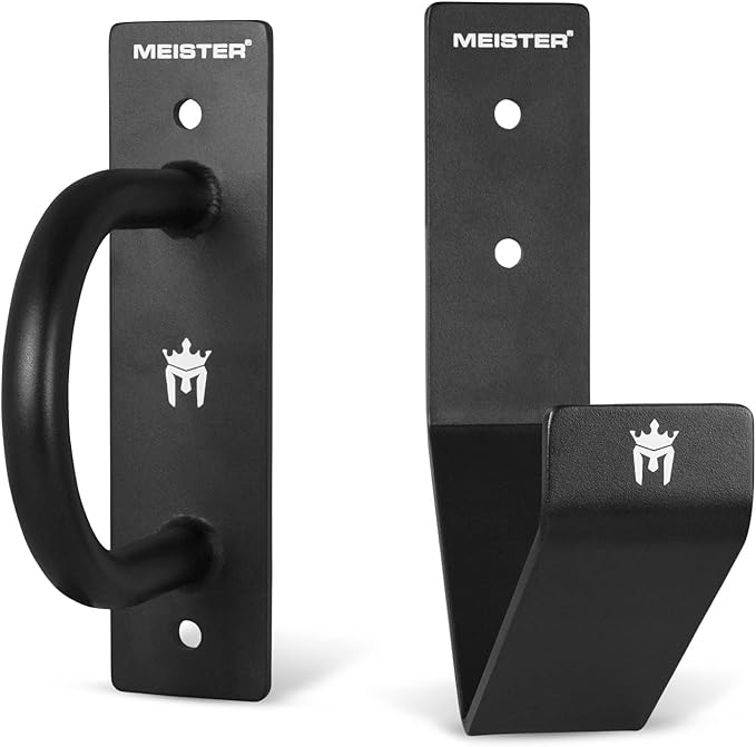Meister XSteel Battle Rope Wall Mount Kit w/Anchor & Storage Hook - Matte Black
