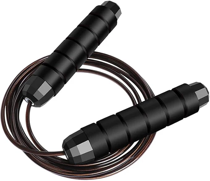 MRX BOXING & FITNESS Speed Jump Rope for Men, Women & Kids Tangle-Free Adjustable Steel Cable with Smooth Ball Bearings, and Comfortable Foam Handles for Full-Body Workouts