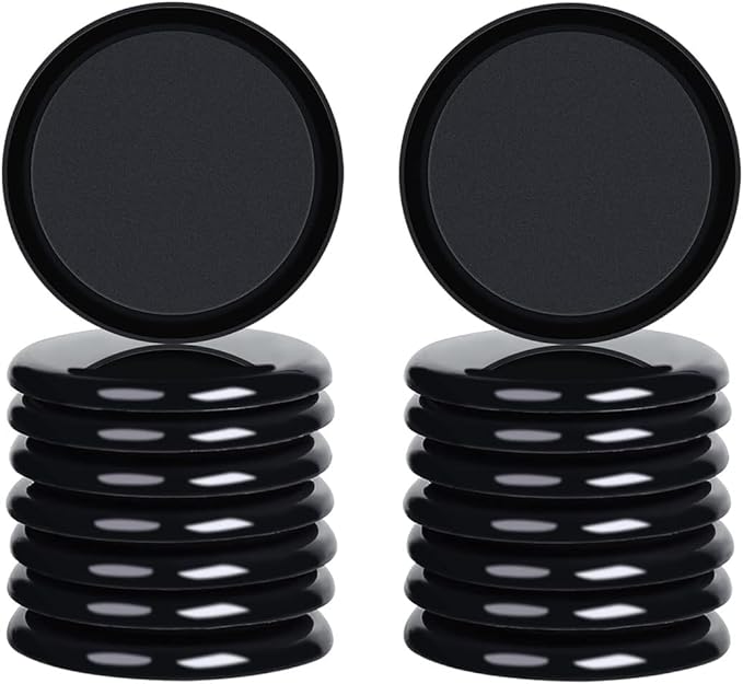 Ezprotekt Furniture Sliders for Carpet, 16 Pack 3.5" Furniture Movers Sliders, Heavy Duty Reusable Carpet Sliders, Furniture Glides for Sofa Bed Couch Fridge, Move Your Item Easy & Safely (Black)