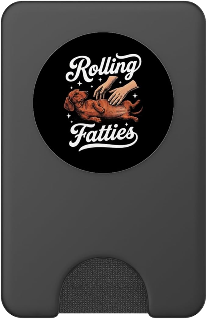 Rolling Fatties Dachshund PopSockets PopWallet for MagSafe