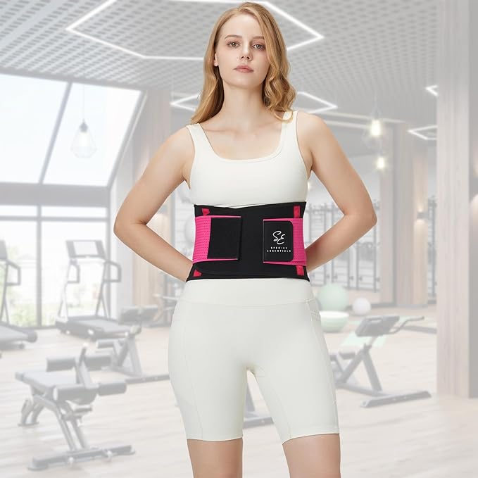 Special Essentials Waist Trainer for Women & Men Adjustable Sweat Band Waist Trimmer For Core Stability & Training Workouts