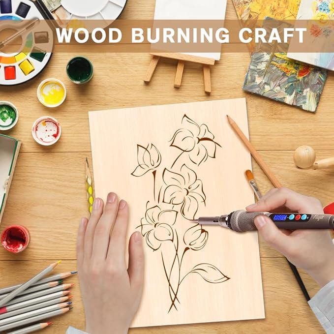 DIYDEC 24 Pack Basswood Sheets 4 x 6 x 1/16 Inch Thin Plywood Wood Sheets Unfinished Wood Squares Boards Balsa Wood Sheets for Crafts Architectural Models Laser Cutting Woods Burning and Drawing