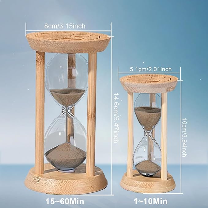 Sand Timer,15 Minute Wood Hourglass,for Game Sandglass,Mini Sand Watch,Reloj de Arena 15 Minuto for Cooking Timer, Baking,Gift Home Decoration