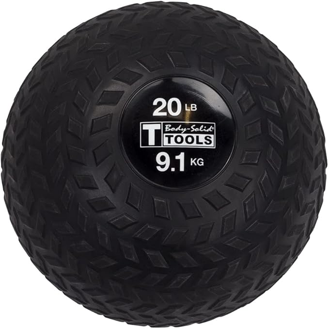 Body-Solid Tools Tire Tread Slam Ball, Non Bouncing Cardio Endurance Balls for Strength Training, Weight Loss Workout, Core Exercise and Home Gym Fitness