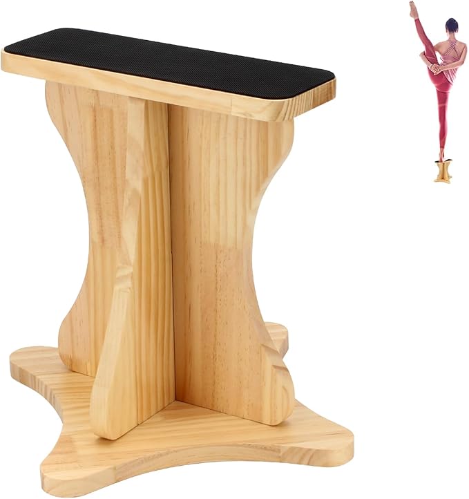 Cheer Balance Trainer, Wooden Cheer Flyer Stand, Cheer Stand for Cheerleading Flyer Balance, Cheer Flyer Stand Balance and Flexibility Trainer for Flexibility Core Strength (Cross Structure)