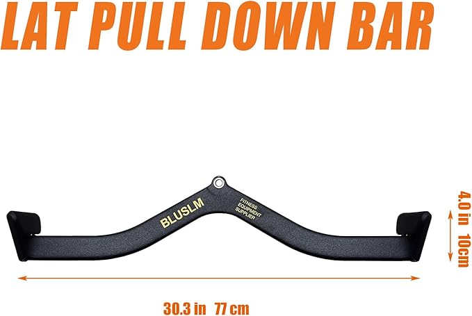 LAT Pull Down Bar for Cable Machine, LAT Pulldown Attachments T-bar V-bar Cable Attachment for Gym, Back Tricep Strength Training Handle