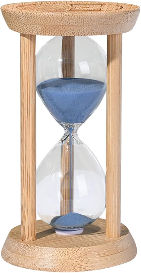Hourglass 20 Minute,Wood Sand Timer,20 Min Sandglass Timer,Sand Watch for Teachers Classroom Timer,Deep Learning time,Cooking,Blue