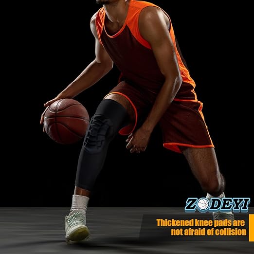 Knee Pads Wrestling Knee Sleeve Compression Leg Sleeves for Volleyball Basketball, Knee Compression Sleeve for Youth and Adult(Black_XXL_2 Pcs)