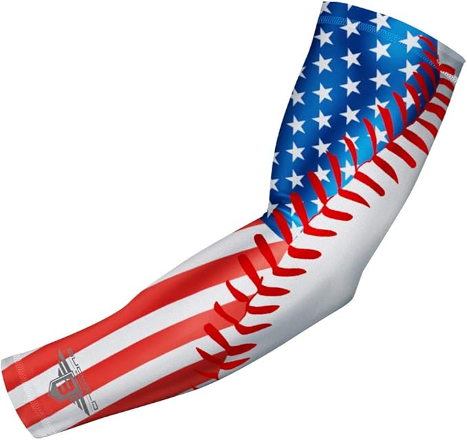 Bucwild Sports Compression Arm Sleeve - Youth & Adult Sizes - Baseball Football Basketball Sports (1 Arm Sleeve)