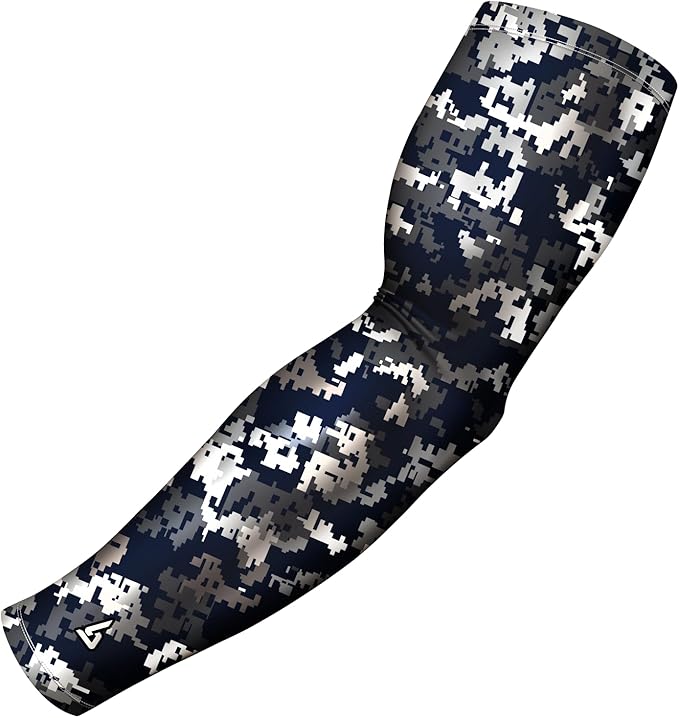 B-Driven Sports Pro Fit Compression Arm Sleeve for Men Women & Youth, Basketball Baseball Football, Single Digital Designs