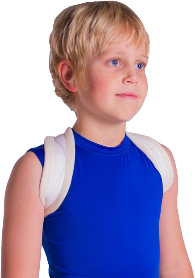 BraceAbility Pediatric Clavicle Fracture Figure-8 Brace for Broken Collarbone in Small Children (XS)