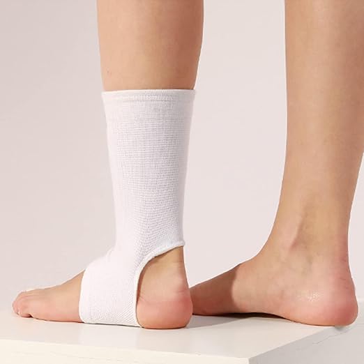 WrtmyR 2 Pack Ankle Brace Compression Sleeve, Ankle Wrap & Ankle Support for Women & Men, Ankle Compression Sock for Sprain, Swelling, Plantar Fasciitis, Tobillera (L/XL White)