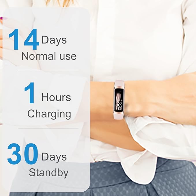 Zeacool Fitness Tracker with 24/7 Heart Rate, Blood Oxygen Blood Pressure Sleep Monitor, Activity Trackers 5 ATM Waterproof,Step Calorie Counter Pedometer Health Smart Watch for Women Men
