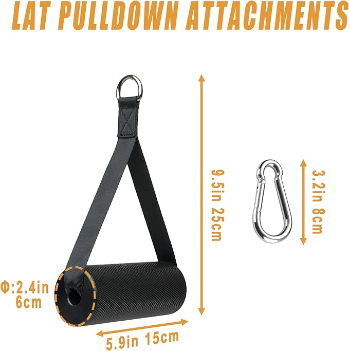 Arm Wrestling Handles, Thick Armwresting Training Equipment LAT Pulldown Attachments D Handle, V Bar Cable Machine Attachments, Gym Handles for Forearm, Wrist Strength Training