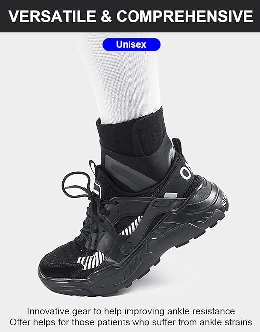 SUJAYU 2 Pack Ankle Brace & Elastic Supports for Men & Women, Ankle Support Ankle Compression Sleeve, Ankle Wrap Ankle Sleeve Ankle Brace for Sprained Ankle (White, Medium)