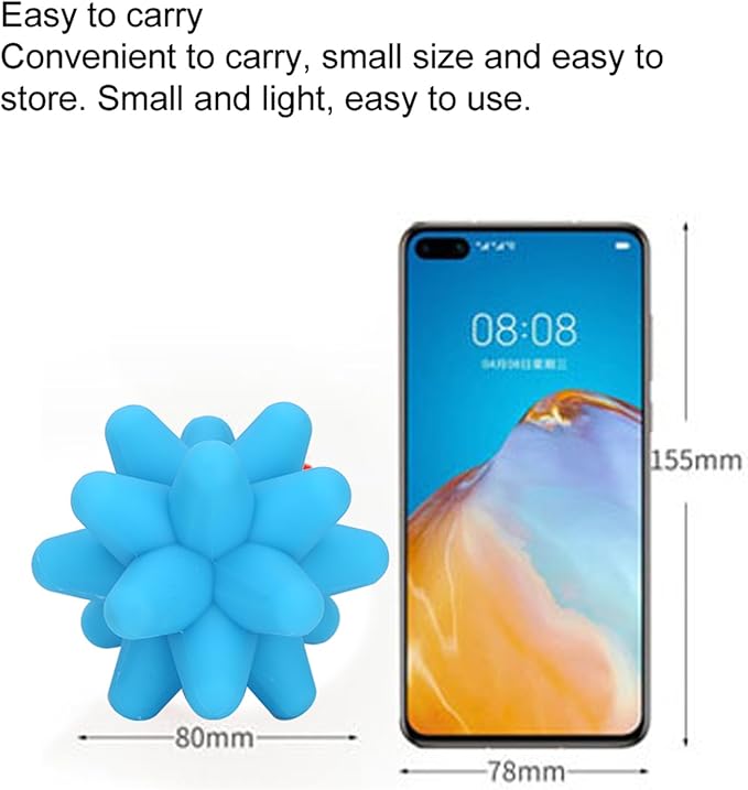 1PCS Spiky Massage Ball, 80mm Silicone Trigger Point Massage Ball, Blue Fascia Balls for Reaction Training, Massage