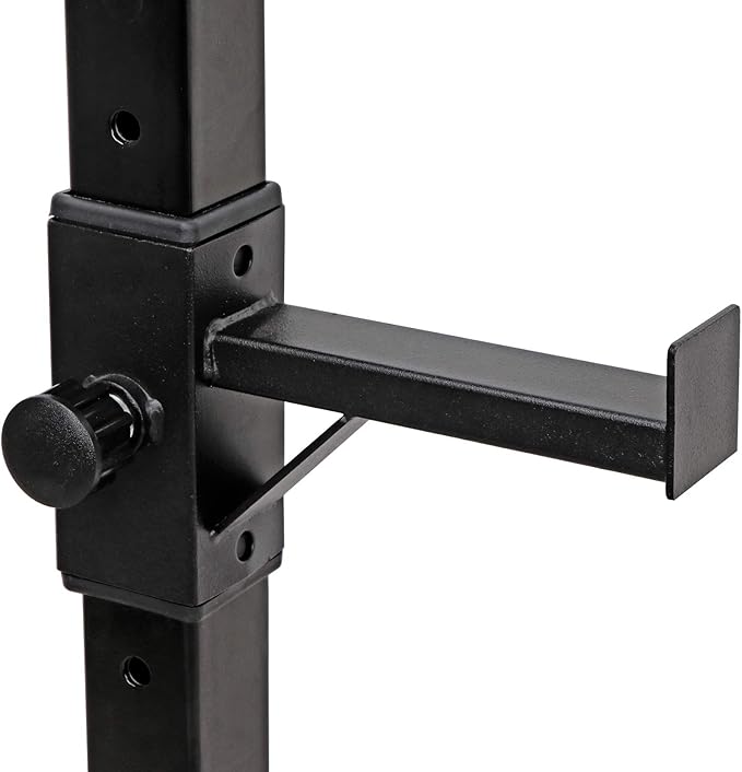 Pair of Adjustable Squat Rack 40inch-66inch Barbell Bracket Solid Steel Free Press Bench, Home Gym Portable Dumbbell Racks Stands, Family Sports Fitness Equipment,Black