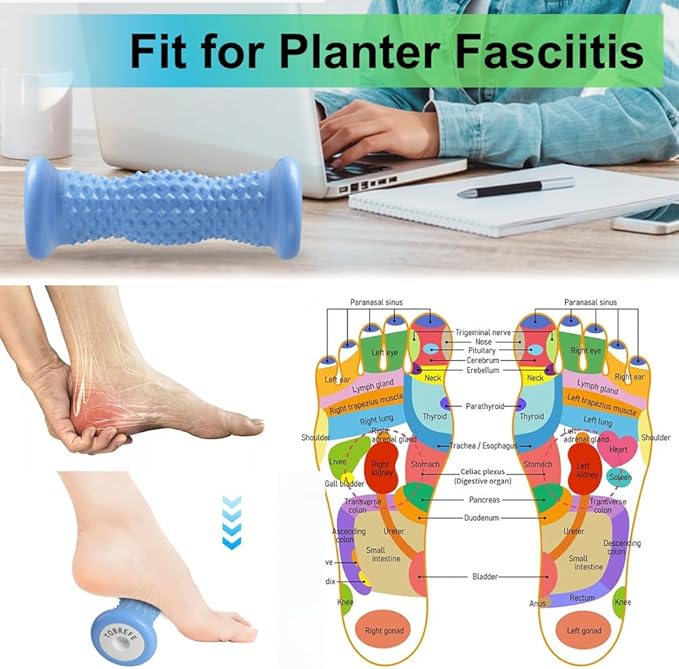 Plantar Fasciitis Relief Foot Massage Roller, for Cure Plantar Fasciitis, Arch and Heel Pain, Myofascial Pain Syndrome, Deep Tissue Acupresssure Reflexology Recovery Muscle Massage Tool