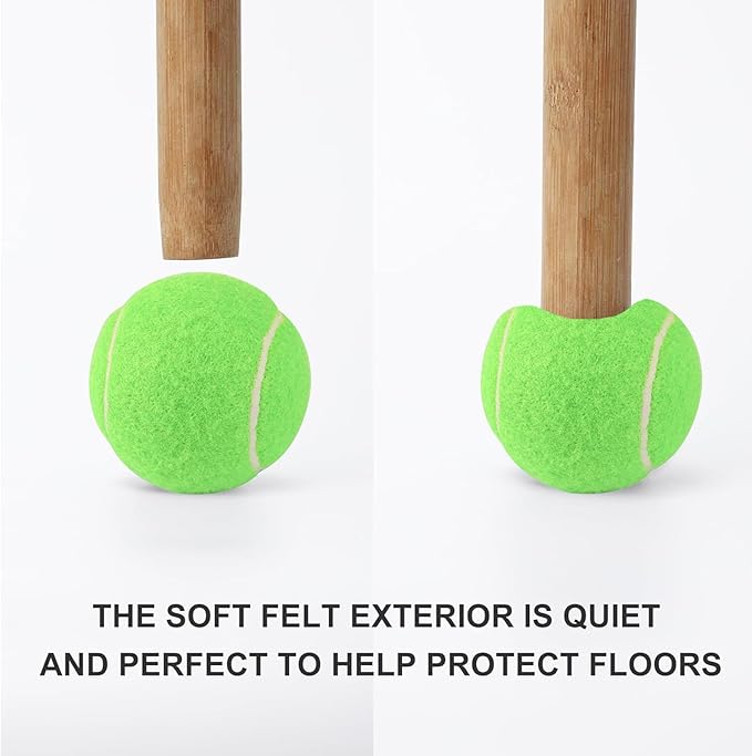 ANCKNE Walker Tennis Balls Precut Tennis Balls for Walkers 4PCS Walkers Legs Universal Precut Glide Balls, Heavy Duty Long Lasting Felt Pad Glide Coverings for Furniture Legs and Floor Protection