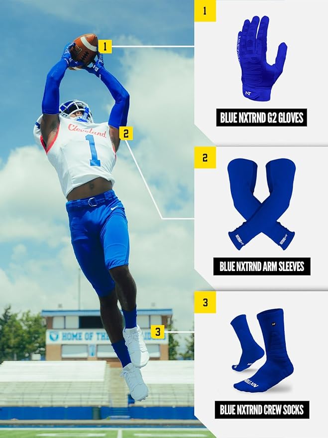 1 Pair Nxtrnd Compression Arm Sleeves for Men, Breathable Football, Basketball, Baseball Accessory, Adult & Kids