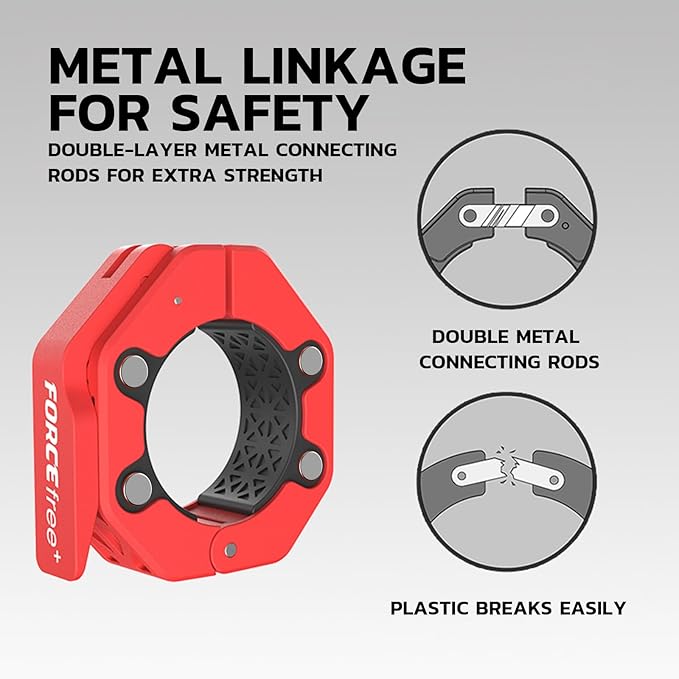 Quick Release Barbell Collars - Slim Design, Non-Slip Secure, High-Strength Durable, Magnetic Convenience - Fits 2-Inch Olympic Bars