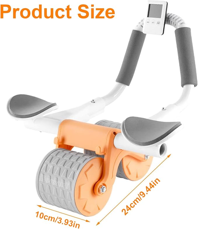 2026 New Ab Roller Wheel with Knee Mat &Timer, Automatic Rebound Abdominal Wheel, Ab Abdominal Exercise Roller with Elbow Support, Abs Workout Equipment Ab Exercise Roller for Women Men
