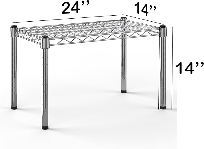 14''W x 24''L x 14''H Chrome Plated Wire Dunnage Rack | Off The Floor Storage